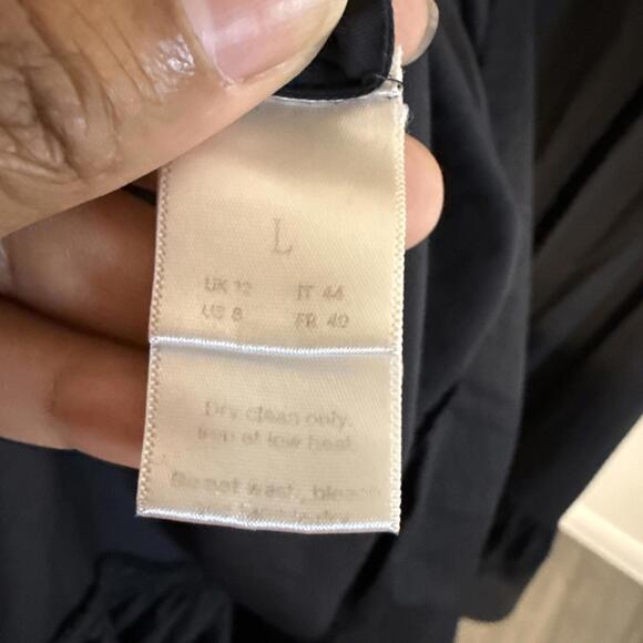 Anna October Snowdrop Bustier Ruched Strap Ruffle Hem Black Maxi Dress (Sz: LG) - Picture 11 of 13